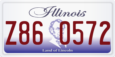 IL license plate Z860572