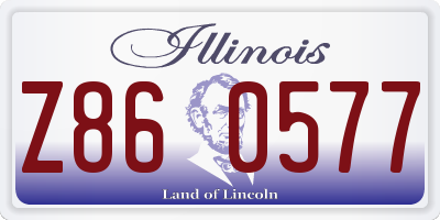 IL license plate Z860577