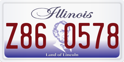 IL license plate Z860578