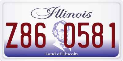 IL license plate Z860581