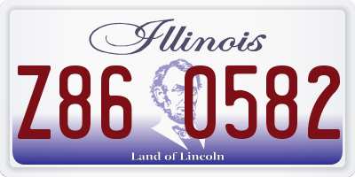 IL license plate Z860582