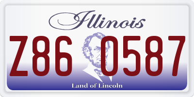 IL license plate Z860587