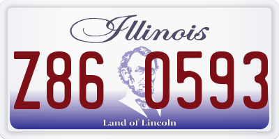 IL license plate Z860593