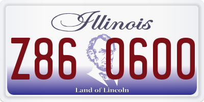 IL license plate Z860600