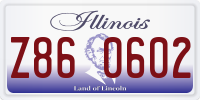 IL license plate Z860602