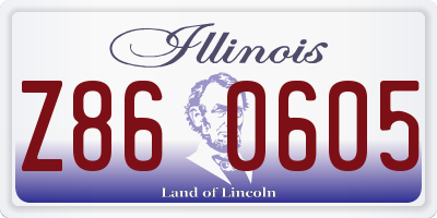 IL license plate Z860605