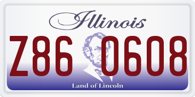 IL license plate Z860608