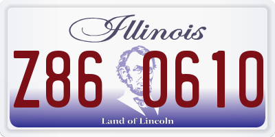 IL license plate Z860610