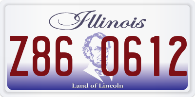 IL license plate Z860612