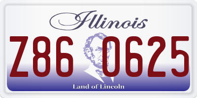 IL license plate Z860625