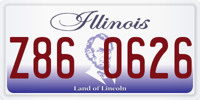 IL license plate Z860626