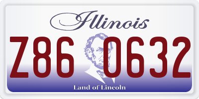 IL license plate Z860632