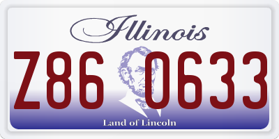 IL license plate Z860633