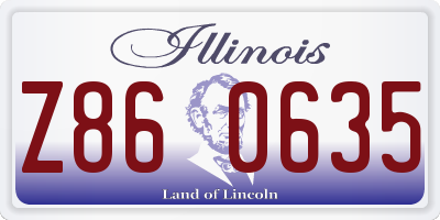 IL license plate Z860635