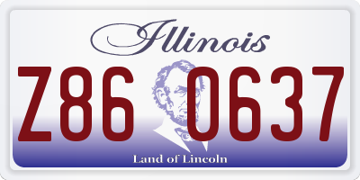 IL license plate Z860637