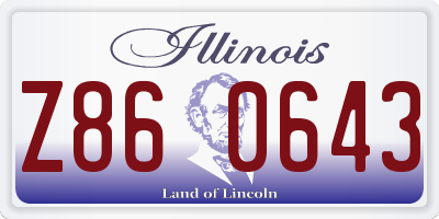 IL license plate Z860643