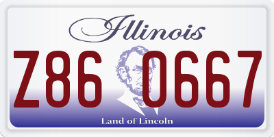 IL license plate Z860667