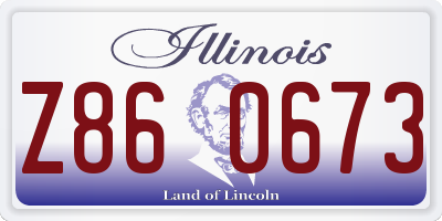 IL license plate Z860673