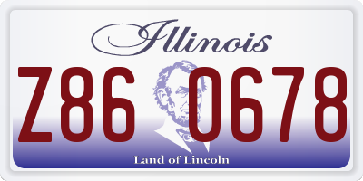 IL license plate Z860678