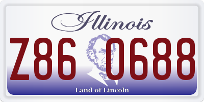 IL license plate Z860688