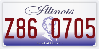 IL license plate Z860705