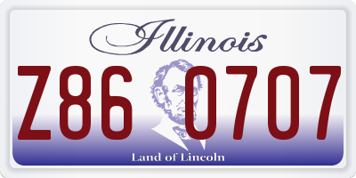 IL license plate Z860707