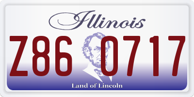 IL license plate Z860717