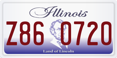 IL license plate Z860720