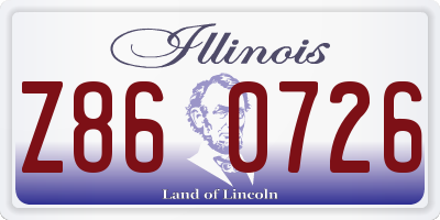 IL license plate Z860726
