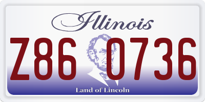 IL license plate Z860736
