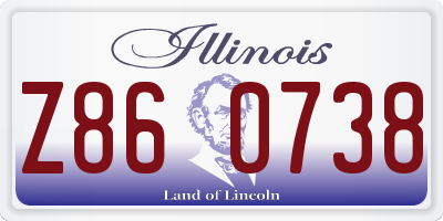 IL license plate Z860738