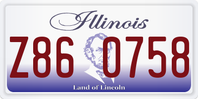 IL license plate Z860758