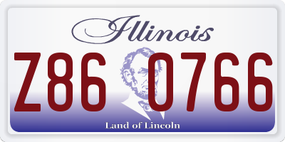 IL license plate Z860766