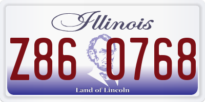 IL license plate Z860768