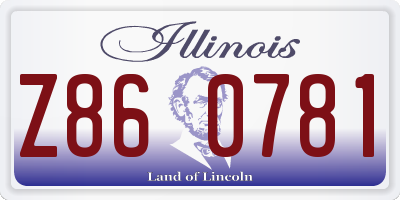 IL license plate Z860781
