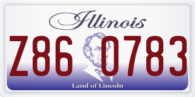 IL license plate Z860783