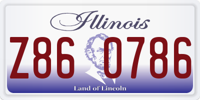 IL license plate Z860786