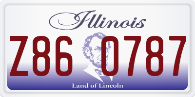 IL license plate Z860787