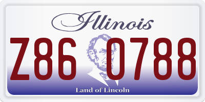 IL license plate Z860788