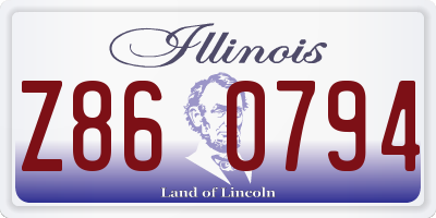 IL license plate Z860794