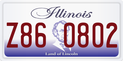 IL license plate Z860802