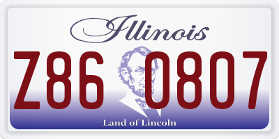 IL license plate Z860807