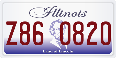 IL license plate Z860820