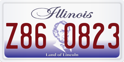 IL license plate Z860823