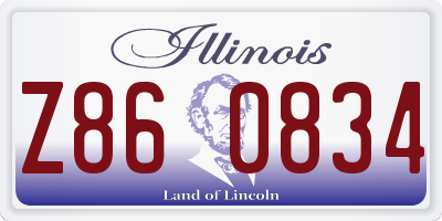 IL license plate Z860834