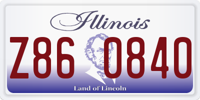 IL license plate Z860840
