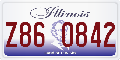 IL license plate Z860842