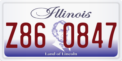 IL license plate Z860847