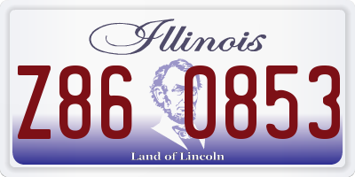 IL license plate Z860853