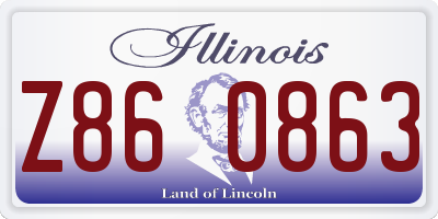 IL license plate Z860863